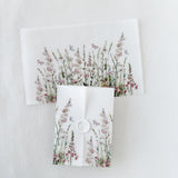 Elegant Wildflower Vellum Jacket for 5 x 7 Wedding Invitation