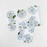 Blue Hydrangea Floral Vellum Jacket for 5 x 7 Wedding Invitation