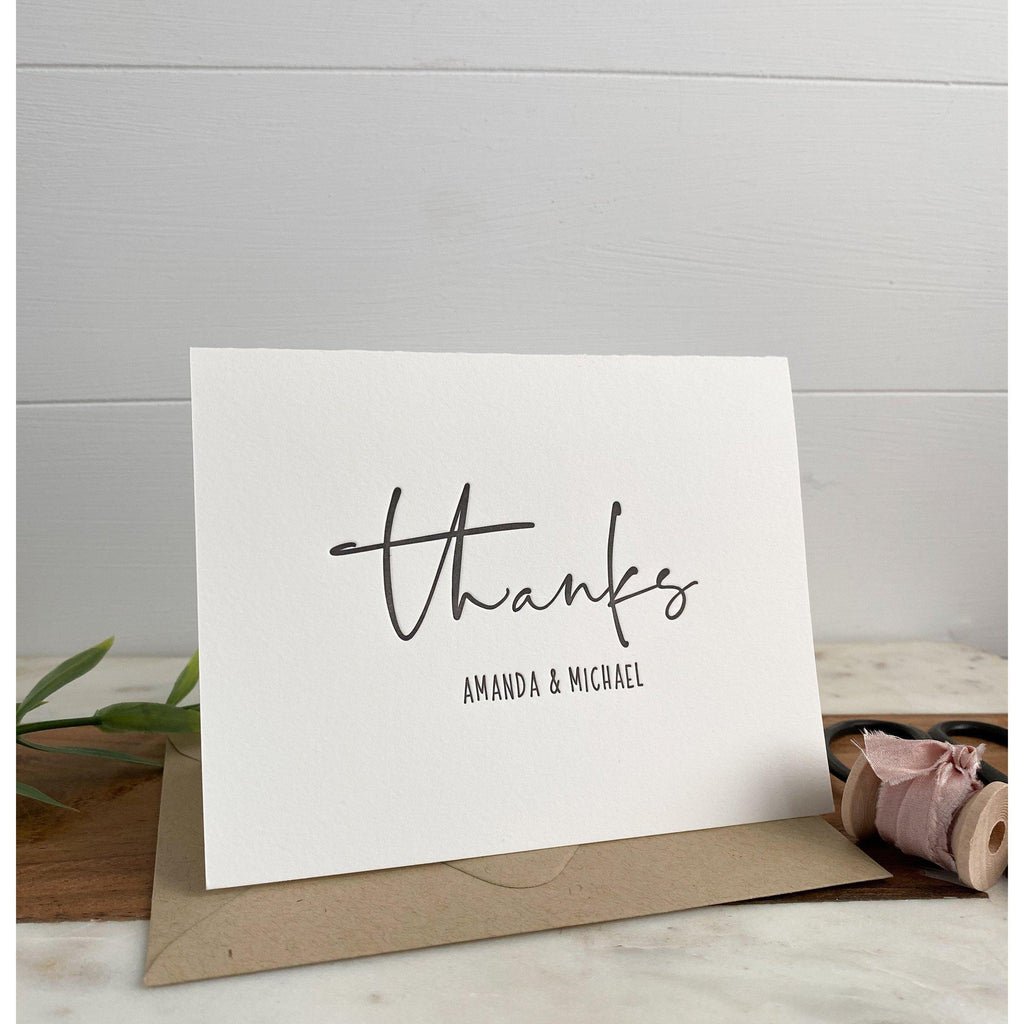 Custom Thanks Greeting Card - Cotton Willow Design Co.