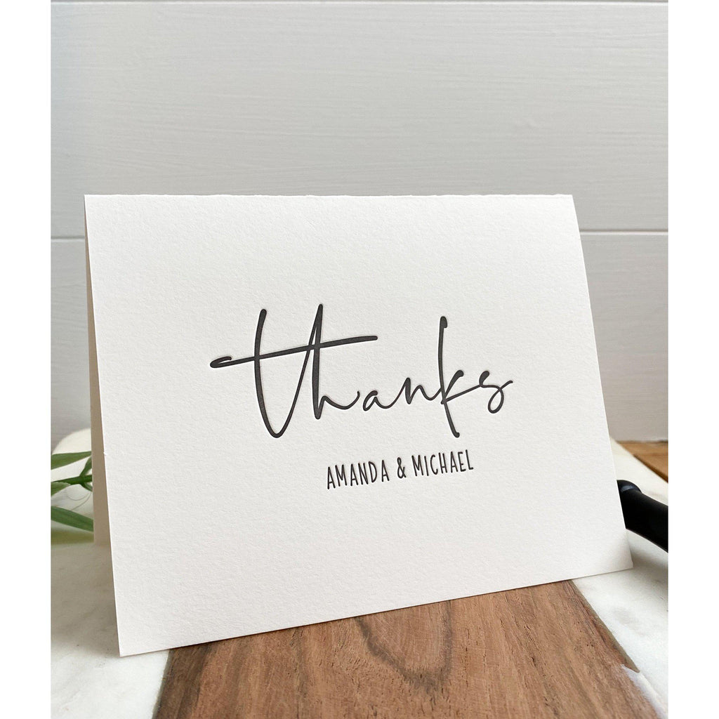 Custom Thanks Greeting Card - Cotton Willow Design Co.