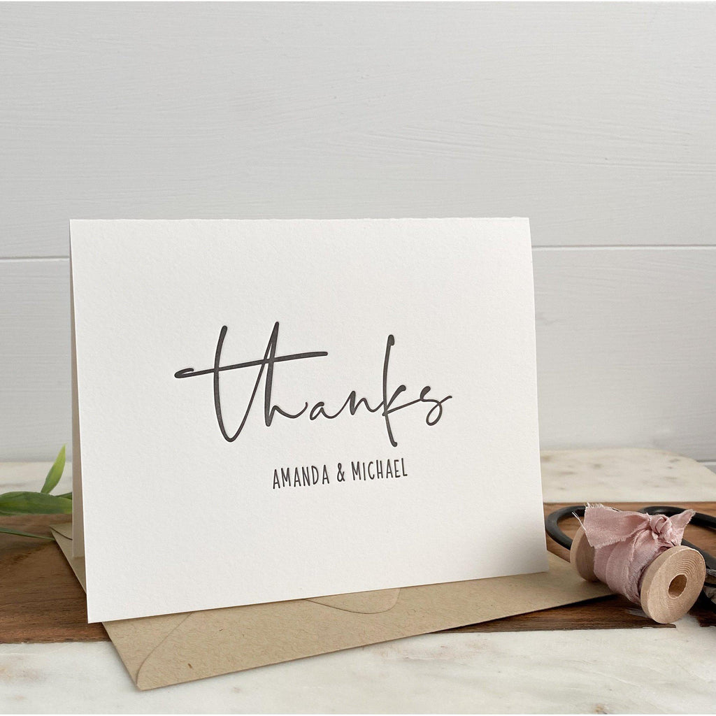 Custom Thanks Greeting Card - Cotton Willow Design Co.