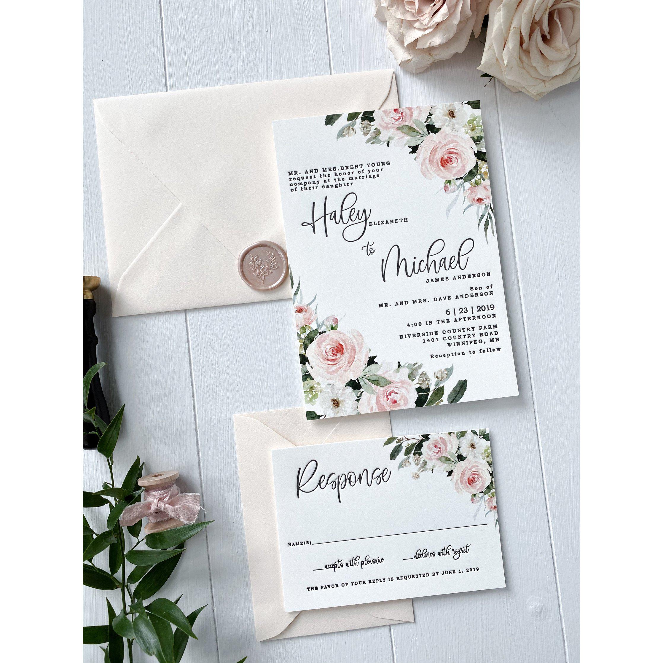 Letterpress Wedding Invitations
