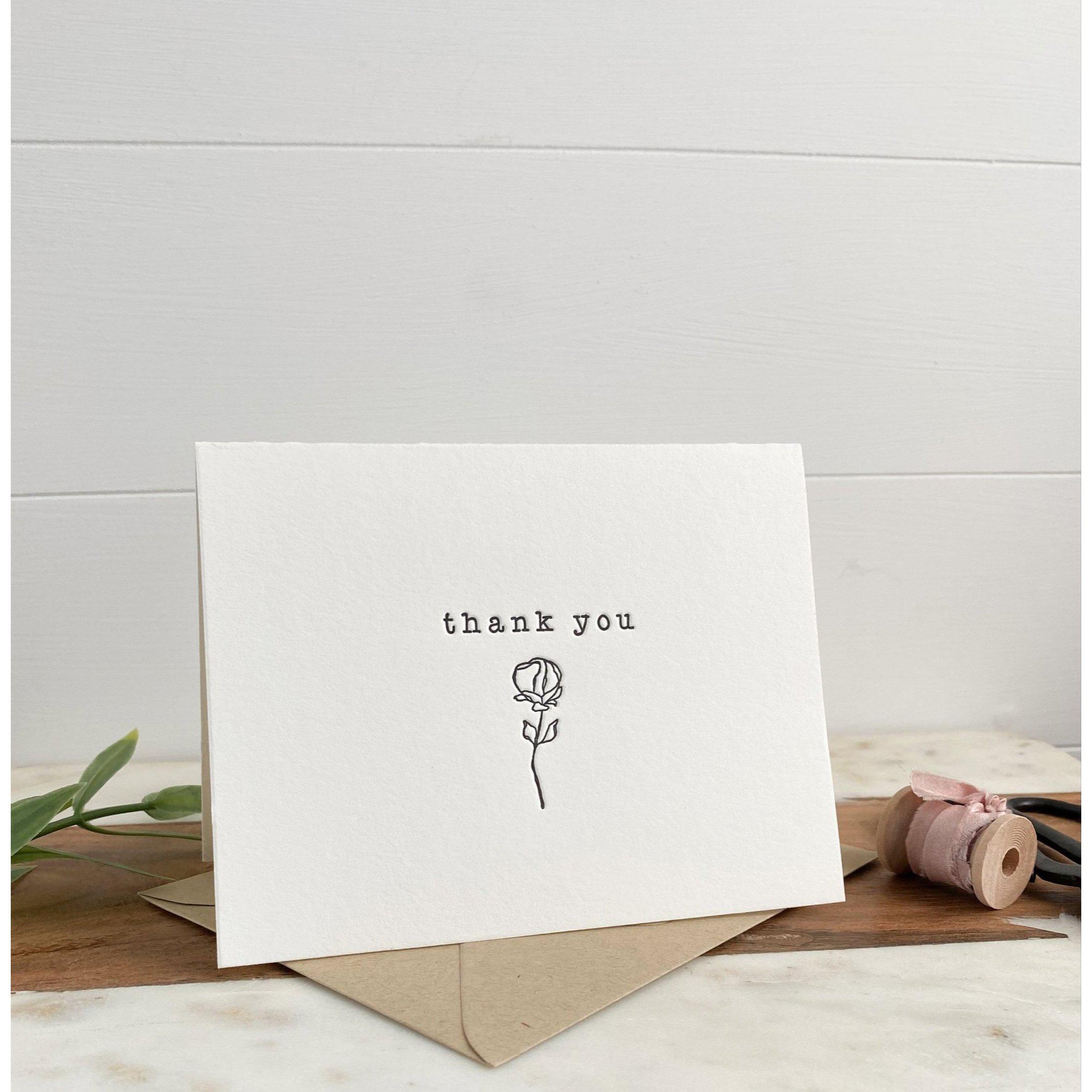 Fashionably Late Thank You // Letterpress Thank You Card